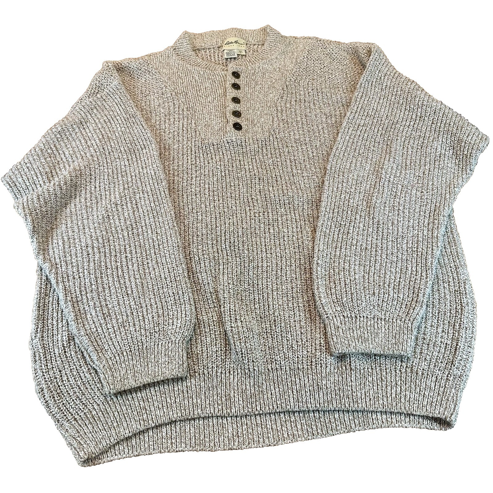 Vintage Eddie Bauer Sweater Mens 100% Cotton Made In Usa Size L